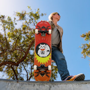 Lucky Cat - Maneki Neko bedeutet Katze gewinnen Skateboard