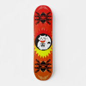 Lucky Cat - Maneki Neko bedeutet Katze gewinnen Skateboard (Vorne)