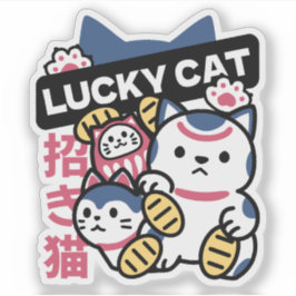 Lucky Cat Maneki Neko – Japanese Fortune Cat  Aufkleber