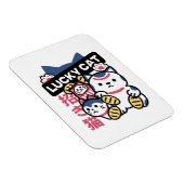 Lucky Cat Maneki Neko – Japanese Fortune Cat  Magnet (Rechte Seite)