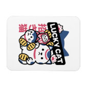 Lucky Cat Maneki Neko – Japanese Fortune Cat  Magnet (Horizontal)