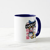 Lucky Cat Maneki Neko – Japanese Fortune Cat Tasse (VorderseiteRechts)