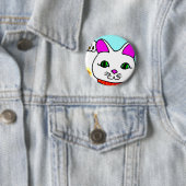 Lucky Cat Maneki Neko Kitty Button (Beispiel)