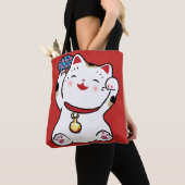 Lucky Cat Maneki Neko Tasche (Von Nahem)
