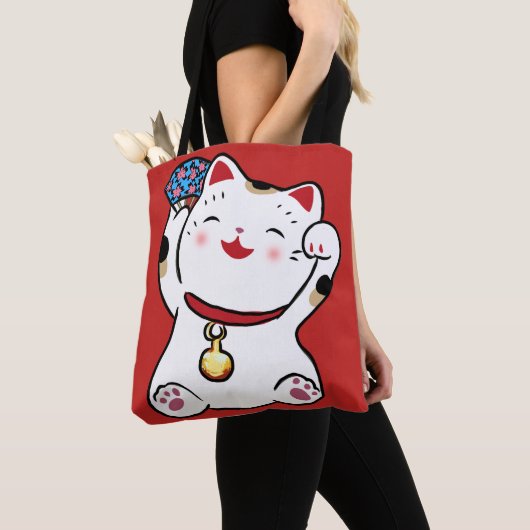 Lucky Cat Maneki Neko Tasche (Von Nahem)