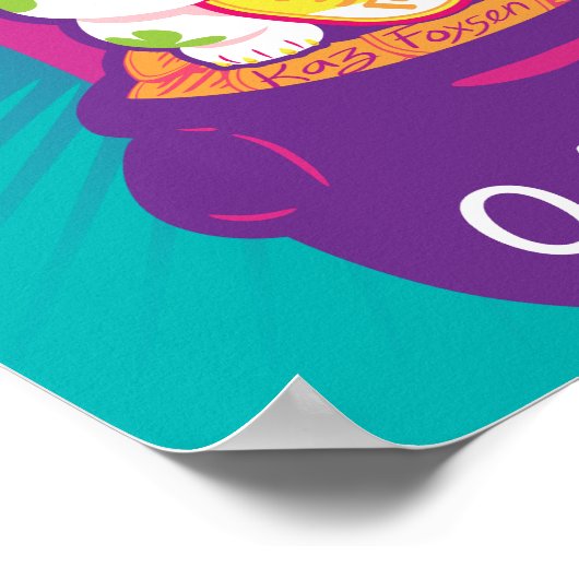 Lucky Cat Maneki Neko Viel Glück Pot of Gold Poster (Ecke)