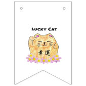 Lucky Cat (Maneki Neko) Wimpelkette (Erste Fahne)