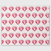 Lucky Cat mit Liebe Geschenkpapier (Flach)