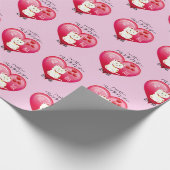 Lucky Cat mit Liebe Geschenkpapier (Ecke)