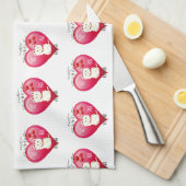 Lucky Cat mit Liebe Geschirrtuch (Viertel Falte)