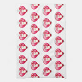 Lucky Cat mit Liebe Geschirrtuch (Vertikal)