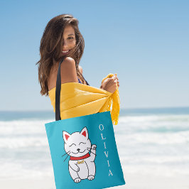 Lucky Cat Modern Art Personalisiert Toag Tasche