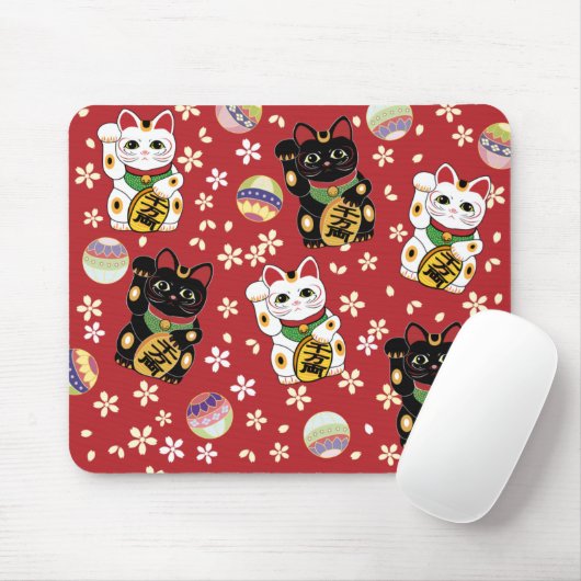 Lucky Cat Mousepad (Mit Mouse)