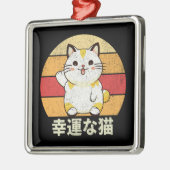 Lucky Cat Ornament Aus Metall (Links)