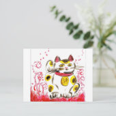 Lucky Cat Postcard Postkarte (Stehend Vorderseite)