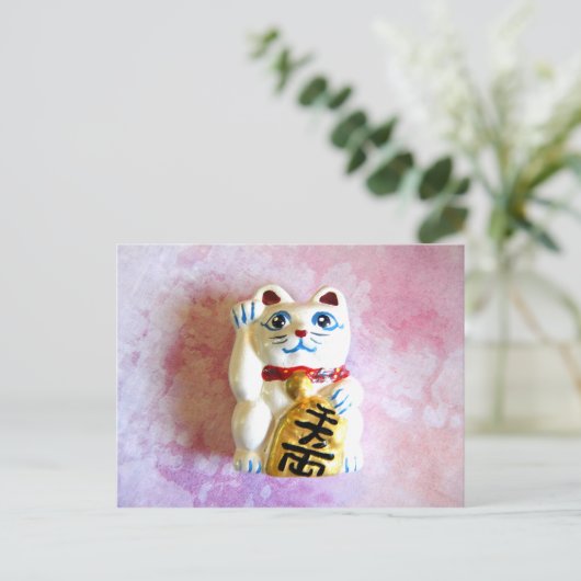 Lucky Cat Postkarte (Stehend Vorderseite)