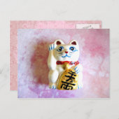 Lucky Cat Postkarte (Vorne/Hinten)