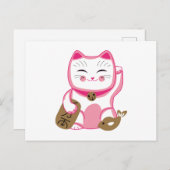 Lucky Cat Postkarte (Vorne/Hinten)