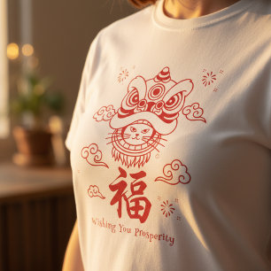 Lucky Cat Prosperity Symbol Kunst T-Shirt
