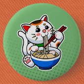Lucky Cat Ramen Button