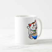 Lucky Cat Ramen Kaffeetasse (VorderseiteRechts)