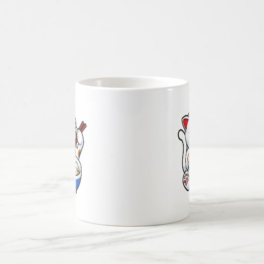 Lucky Cat Ramen Kaffeetasse (Mittel)