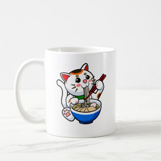 Lucky Cat Ramen Kaffeetasse (Links)