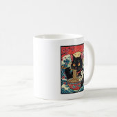 Lucky Cat Ramen Noodle Art Kaffeetasse (VorderseiteRechts)