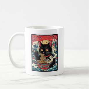 Lucky Cat Ramen Noodle Art Kaffeetasse