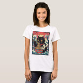 Lucky Cat Ramen Noodle Art T-Shirt (Vorne ganz)
