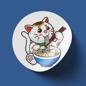 Lucky Cat Ramen Runder Aufkleber