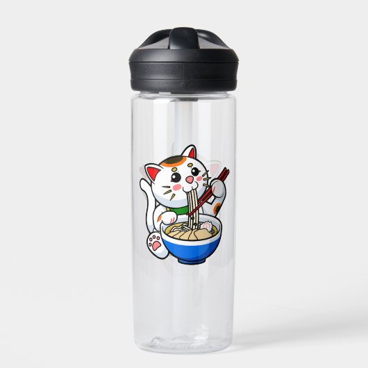 Lucky Cat Ramen Trinkflasche (Vorderseite)