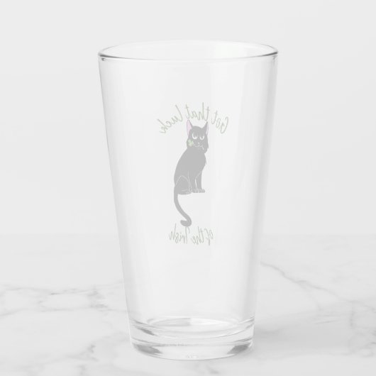 Lucky Cat Saint Patrick's Day Beer Glass Tumbler (Rückseite)