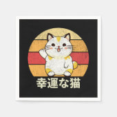Lucky Cat Serviette (Vorderseite)