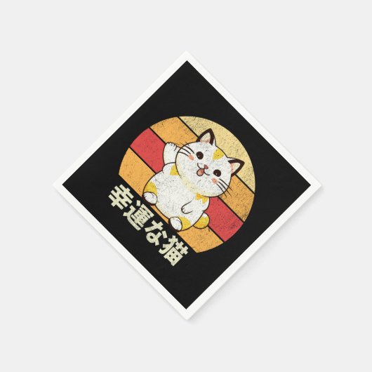 Lucky Cat Serviette (Ecke)