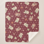 Lucky-Cat-Sherpa-gestützter Blanket Sherpadecke (Vorderseite)