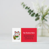 Lucky Cat Shopkeeper Visitenkarte (Stehend Vorderseite)