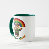 Lucky Cat St. Patrick's Day Tasse - Niedlich Lepre (Vorderseite Links)