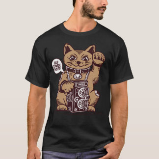 Lucky Cat Vintage Fotografie maneki neko T-Shirt