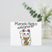 Lucky Cat Whisperer Postkarte (Stehend Vorderseite)