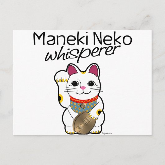 Lucky Cat Whisperer Postkarte (Vorderseite)