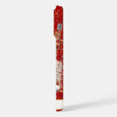 Lucky Cat With Gold Coins Monogrammed iPhone Hülle (Linke Seite)