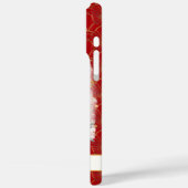 Lucky Cat With Red Flowers Monogrammed Case-Mate iPhone Hülle (Rückseite / Links)