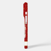 Lucky Cat With Red Flowers Monogrammed Case-Mate iPhone Hülle (Rückseite / Links)