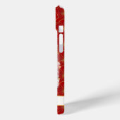 Lucky Cat With Red Flowers Monogrammed Case-Mate iPhone Hülle (Rückseite / Links)