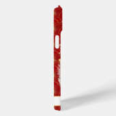 Lucky Cat With Red Flowers Monogrammed Case-Mate iPhone Hülle (Rückseite / Rechts)