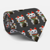 Lucky Cats Tie Krawatte (Gerollt)