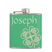 Lucky Celtic Clover Liquor Flask Flachmann (Vorderseite)