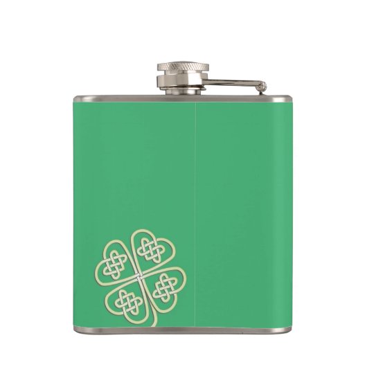 Lucky Celtic Clover Liquor Flask Flachmann (Rückseite)