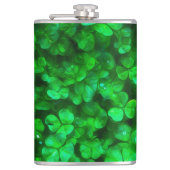Lucky Celtic Irish Green Kleeblatts Flachmann (Vorderseite)